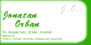 jonatan orban business card